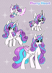 Size: 636x900 | Tagged: safe, artist:snow angel, character:princess flurry heart, species:alicorn, species:pony, g4, age progression, baby, baby pony, chest fluff, cute, ear fluff, eyes closed, female, filly, flurrybetes, mare, multeity, older, older flurry heart, open mouth, solo, teenager