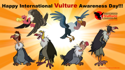 Size: 1280x719 | Tagged: safe, artist:andoanimalia, species:bird, g4, barely pony related, buzzard, crossover, disney, international vulture awareness day, my little pony, sunburst background, the jungle book, the lion guard, vulture