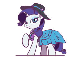 Size: 1800x1350 | Tagged: safe, artist:flutterluv, character:rarity, species:pony, species:unicorn, g4, my little pony: equestria girls, my little pony:equestria girls, clothing, dress, equestria girls outfit, equestria girls ponified, female, hat, looking at you, mare, ponified, simple background, solo, transparent background