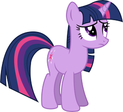 Size: 4620x4221 | Tagged: safe, artist:illumnious, character:twilight sparkle, character:twilight sparkle (unicorn), species:pony, species:unicorn, episode:keep calm and flutter on, g4, my little pony: friendship is magic, .ai available, absurd resolution, female, mare, sad, simple background, solo, transparent background, vector