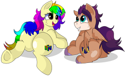 Size: 7700x4700 | Tagged: safe, artist:rainbowtashie, commissioner:bigonionbean, writer:bigonionbean, character:flash sentry, character:trouble shoes, oc, oc:fast hooves, oc:rainbow tashie, species:earth pony, species:pegasus, species:pony, g4, butt, clydesdale, cutie mark, extra thicc, female, flank, fusion, fusion:fast hooves, lying down, male, mare, plot, simple background, stallion, thicc ass, transparent background