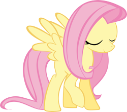 Size: 3000x2654 | Tagged: safe, artist:theshadowstone, character:fluttershy, female, simple background, solo, transparent background, vector