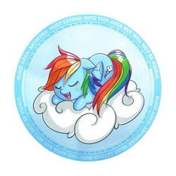Size: 469x469 | Tagged: safe, artist:ninjaham, character:rainbow dash, species:pegasus, species:pony, badge, cloud, female, on a cloud, sleeping, solo