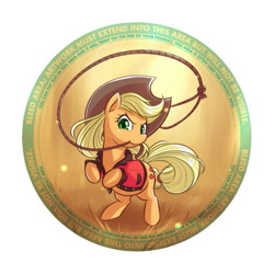 Size: 469x469 | Tagged: safe, artist:ninjaham, character:applejack, species:earth pony, species:pony, badge, clothing, female, lasso, solo