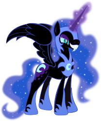 Size: 5408x6500 | Tagged: safe, artist:theshadowstone, character:nightmare moon, character:princess luna, absurd resolution, fangs, female, solo