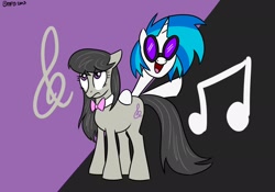 Size: 1280x896 | Tagged: safe, artist:mofetafrombrooklyn, character:dj pon-3, character:octavia melody, character:vinyl scratch