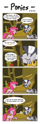 Size: 667x2030 | Tagged: safe, artist:botchan-mlp, character:pinkie pie, character:zecora, species:earth pony, species:pony, species:zebra, breaking the fourth wall, comic, duo, female, mare, orange, raised hoof, rhyme, whistling