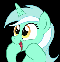 Size: 1069x1110 | Tagged: safe, artist:gsphere, character:lyra heartstrings, species:pony, species:unicorn, black background, excited, female, simple background, smiling, solo, vector, want