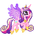 Size: 116x142 | Tagged: safe, artist:botchan-mlp, character:princess cadance, species:alicorn, species:pony, desktop ponies, animated, colored wings, cute, cutedance, female, flying, gradient wings, mare, pixel art, simple background, solo, sprite, transparent background