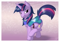 Size: 2500x1755 | Tagged: safe, artist:skipsy, character:twilight sparkle, species:pony, bedroom eyes, female, saddle, solo
