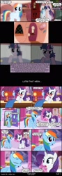 Size: 992x2774 | Tagged: safe, artist:skipsy, character:rainbow dash, character:rarity, character:twilight sparkle, comic:dawn of a new day, ship:twidash, carousel boutique, comic, crying, female, golden oaks library, lesbian, shipping, suggestive series