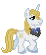 Size: 94x112 | Tagged: safe, artist:botchan-mlp, character:prince blueblood, species:pony, species:unicorn, desktop ponies, animated, bow tie, cute, male, pixel art, prince bluebetes, simple background, solo, sprite, stallion, transparent background, trotting, walk cycle