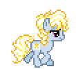 Size: 110x100 | Tagged: safe, artist:botchan-mlp, oc, oc only, oc:sleepy star, species:earth pony, species:pony, desktop ponies, animated, female, mare, pixel art, simple background, solo, sprite, transparent background, trotting, walk cycle