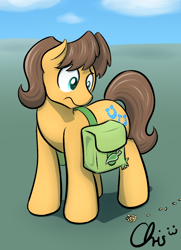 Size: 910x1260 | Tagged: safe, artist:nekocrispy, character:caramel, bronycon, caramel is awesome, male, solo