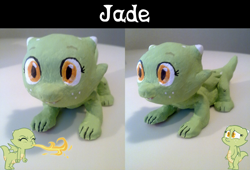 Size: 750x510 | Tagged: safe, artist:queencold, oc, oc only, oc:jade, species:dragon, baby dragon, clay, dragoness, non-pony oc, photo