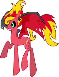 Size: 4221x5500 | Tagged: safe, artist:theshadowstone, character:sunset satan, character:sunset shimmer, species:pony, g4, my little pony:equestria girls, absurd resolution, demon, equestria girls ponified, female, ponified, simple background, solo, sunset satan, transparent background, vector