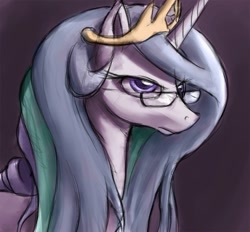 Size: 900x835 | Tagged: safe, artist:gsphere, character:princess celestia, female, glasses, solo