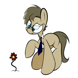 Size: 1280x1280 | Tagged: dead source, safe, artist:turtlefarminguy, character:doctor whooves, character:time turner, doctor who, glasses, male, solo, tenth doctor