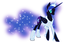 Size: 4563x3000 | Tagged: safe, artist:up1ter, character:nightmare moon, character:princess luna, absurd resolution, alternate hairstyle, beautiful, clothing, cute, female, fluffy, leg warmers, looking at you, moonabetes, pretty, raised hoof, smiling, smiling at you, solo, sweater, tiara