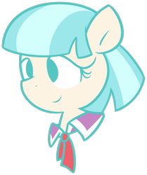 Size: 1039x1243 | Tagged: safe, artist:furrgroup, character:coco pommel, cute, female, portrait, simple background, smiling, solo