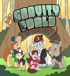 Size: 734x800 | Tagged: safe, artist:spainfischer, dipper pines, gravity falls, grunkle stan, mabel pines, ponified, soos, wendy corduroy