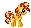 Size: 106x96 | Tagged: safe, artist:botchan-mlp, character:sunset shimmer, species:pony, species:unicorn, desktop ponies, animated, female, pixel art, simple background, solo, sprite, transparent background