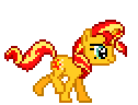 Size: 126x96 | Tagged: safe, artist:botchan-mlp, character:sunset shimmer, species:pony, species:unicorn, desktop ponies, animated, female, galloping, pixel art, running, simple background, solo, sprite, transparent background