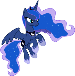 Size: 6385x6500 | Tagged: safe, artist:theshadowstone, character:princess luna, absurd resolution, female, simple background, solo, stern, transparent background, vector