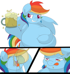 Size: 2800x2950 | Tagged: safe, artist:graphenescloset, character:rainbow dash, belly, chubby, cider, fat, female, solo
