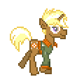 Size: 110x110 | Tagged: safe, artist:botchan-mlp, character:trenderhoof, desktop ponies, animated, pixel art, simple background, solo, sprite, transparent background, trotting, walk cycle
