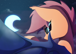 Size: 1920x1357 | Tagged: safe, artist:darkflame75, character:scootaloo, species:bat pony, species:pegasus, species:pony, bat ponified, female, night, race swap, scootabat, solo, student of the night