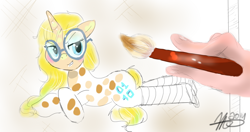 Size: 1280x674 | Tagged: safe, artist:mrscurlystyles, oc, oc only, oc:lynn, contest entry, cutie mark, jananimations, sultry pose, titanic