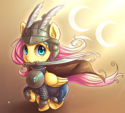 Size: 1050x950 | Tagged: safe, artist:ninjaham, character:fluttershy, species:pegasus, species:pony, armor, badass adorable, chainmail, clothing, coat, crescent, cute, feather, female, flutterbadass, galloping, helmet, history, islam, islamashy el fatih, looking at you, mare, mouth hold, ottoman, running, scimitar, shyabetes, sipahi, smiling, soldier, solo, sword, turkey (country), turkic, turkish, warrior, weapon