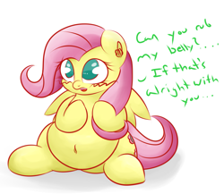 Size: 1573x1363 | Tagged: safe, artist:graphenescloset, character:fluttershy, belly, belly button, bellyrubs, cute, fat, fattershy, female, solo
