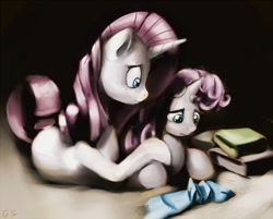 Size: 1100x885 | Tagged: safe, artist:gsphere, character:rarity, character:sweetie belle, fabric