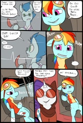 Size: 781x1156 | Tagged: safe, artist:metal-kitty, character:rainbow dash, character:rarity, character:soarin', comic:expiration date, ship:soarindash, comic, dialogue, expiration date, female, grimdark series, male, miss pauling, mr soarin', rainbow scout, rarispy, scout, shipping, spy, straight, suggestive series, team fortress 2