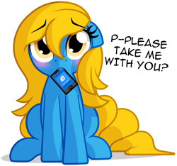 Size: 2269x2121 | Tagged: safe, artist:furrgroup, oc, oc only, oc:internet explorer, species:earth pony, species:pony, begging, blushing, bronybait, browser ponies, cellphone, cute, dialogue, female, floppy ears, internet explorer, internet explorer drama, looking at you, mouth hold, phone, ponified, sad, simple background, sitting, solo