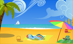 Size: 4626x2820 | Tagged: safe, artist:up1ter, character:rainbow dash, character:tank, beach, vector