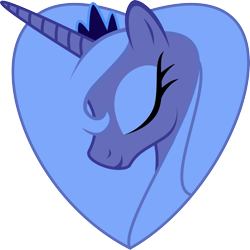 Size: 3719x3720 | Tagged: safe, artist:up1ter, character:princess luna, eyes closed, female, heart, high res, s1 luna, simple background, solo, transparent background, vector