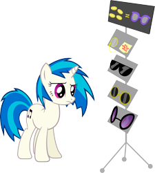 Size: 3660x4071 | Tagged: safe, artist:up1ter, character:dj pon-3, character:vinyl scratch, species:pony, species:unicorn, cutie mark, female, hooves, horn, mare, simple background, solo, sunglasses, transparent background, vector