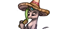 Size: 800x382 | Tagged: safe, artist:alumx, character:princess celestia, species:pony, :t, burrito, clothing, eating, female, hat, mare, simple background, solo, sombrero, transparent background