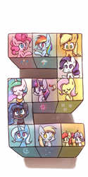 Size: 1600x3200 | Tagged: safe, artist:joycall6, character:apple bloom, character:applejack, character:derpy hooves, character:fluttershy, character:pinkie pie, character:princess celestia, character:princess luna, character:rainbow dash, character:rarity, character:scootaloo, character:sweetie belle, character:trixie, character:twilight sparkle, character:twilight sparkle (alicorn), species:alicorn, species:pegasus, species:pony, cutie mark crusaders, female, mane six, mare