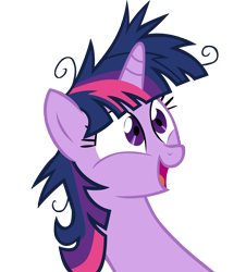 Size: 4519x5000 | Tagged: safe, artist:tardifice, character:twilight sparkle, episode:hurricane fluttershy, g4, my little pony: friendship is magic, absurd resolution, female, messy mane, portrait, simple background, solo, transparent background, twilight snapple, vector