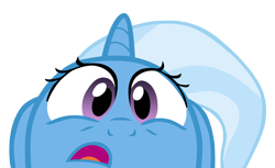 Size: 5000x3069 | Tagged: safe, artist:tardifice, character:trixie, species:pony, species:unicorn, episode:magic duel, g4, my little pony: friendship is magic, cross-eyed, cute, d:, diatrixes, faec, female, frown, looking at you, mare, open mouth, simple background, solo, transparent background, vector, wide eyes