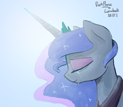 Size: 1400x1223 | Tagged: safe, artist:darkflame75, character:princess luna, lunadoodle, crying, female, solo