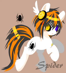 Size: 500x551 | Tagged: safe, artist:snow angel, oc, oc only, oc:spider, black sclera, heterochromia, pixiv, solo