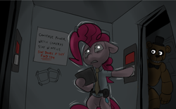 Size: 895x556 | Tagged: safe, artist:metal-kitty, character:pinkie pie, crossover, five nights at freddy's, freddy fazbear