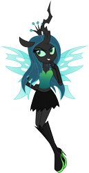 Size: 3000x5808 | Tagged: dead source, safe, artist:theshadowstone, character:queen chrysalis, my little pony:equestria girls, belly button, equestria girls-ified, female, horn, simple background, solo, transparent background, vector, wings, younger