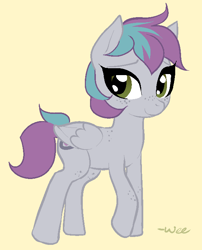 Size: 588x729 | Tagged: safe, artist:rileyav, oc, oc only, species:pegasus, species:pony, bedroom eyes, cute, freckles, looking at you, multicolored hair, smiling, solo