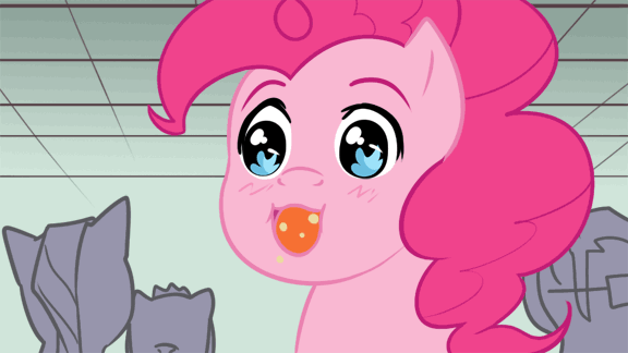 Size: 576x324 | Tagged: safe, artist:rileyav, character:pinkie pie, species:pony, animated, cute, diapinkes, female, nom, open mouth, solo, teekyuu